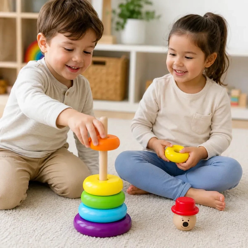 TORRE APILABLE DE MADERA PARA APRENDIZAJE INFANTIL - 5