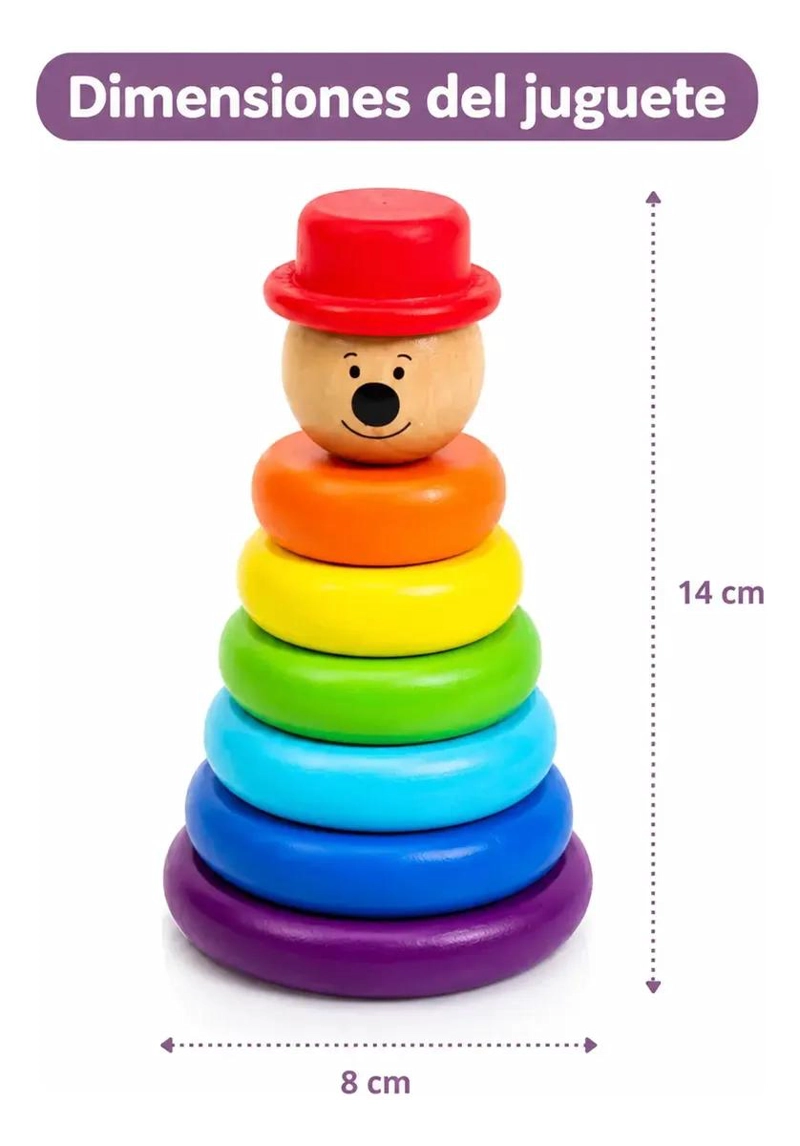 TORRE APILABLE DE MADERA PARA APRENDIZAJE INFANTIL - 7