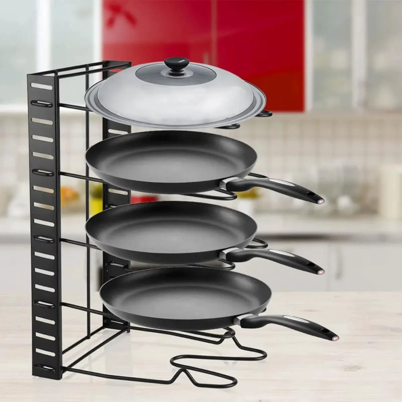 ORGANIZADOR AJUSTABLE PARA OLLAS Y TAPAS DE COCINA - 6