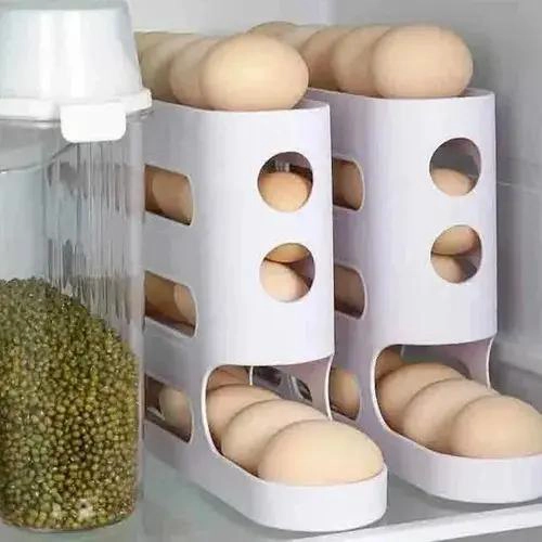 ORGANIZADOR DISPENSADOR DE HUEVOS PARA 32 UNIDADES EN COCINA - 5