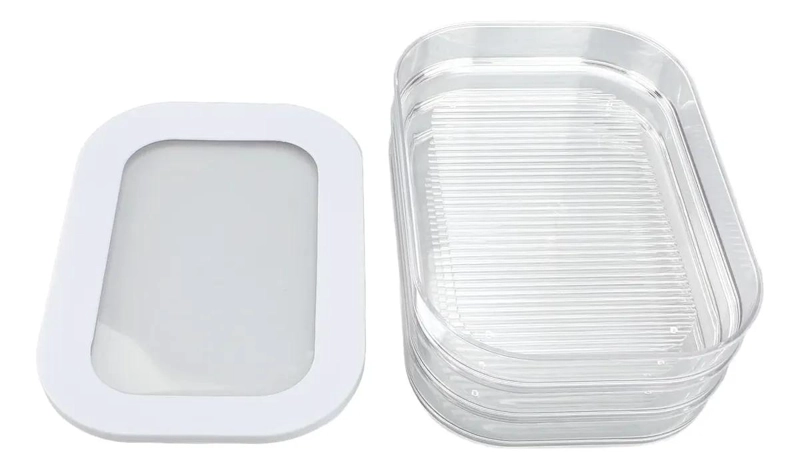 ORGANIZADOR APILABLE DE TRES NIVELES PARA ALIMENTOS EN REFRIGERADOR - 3