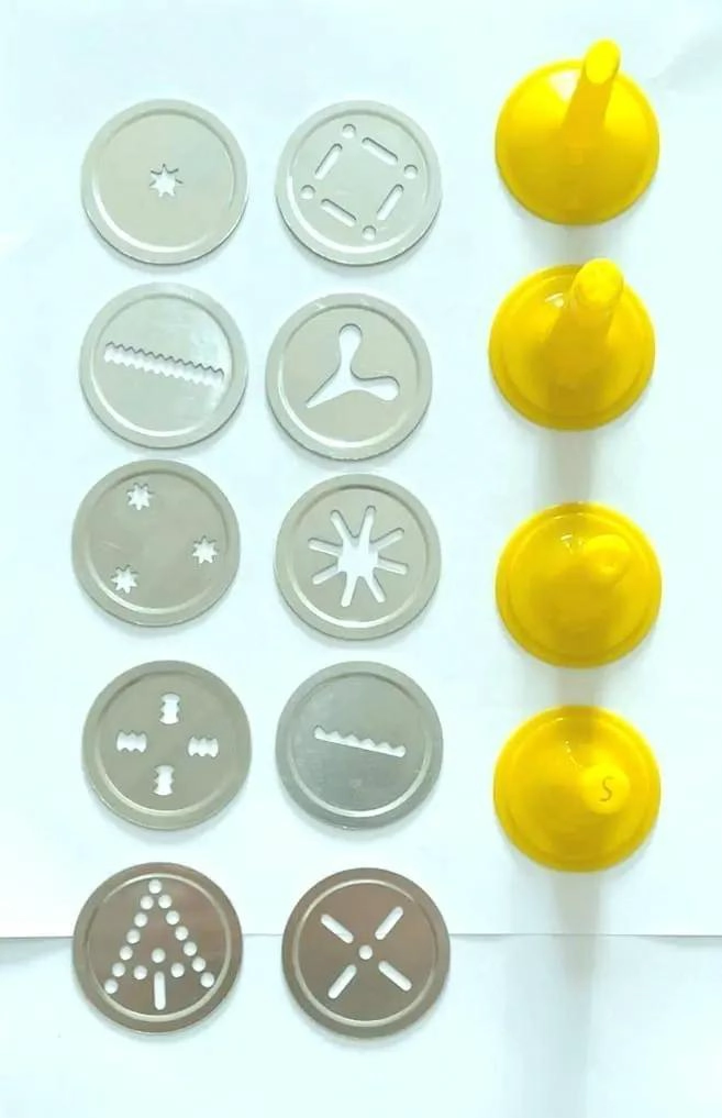 PRENSA PARA HACER GALLETAS CON DISCOS INTERCAMBIABLES Y FORMADORES - 3