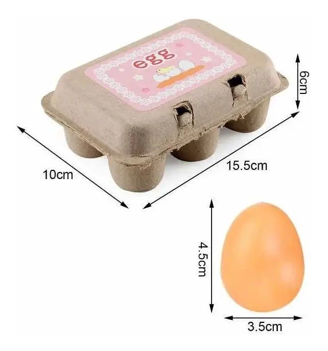 SET DE HUEVOS DE MADERA PARA JUEGO EDUCATIVO INFANTIL - 4