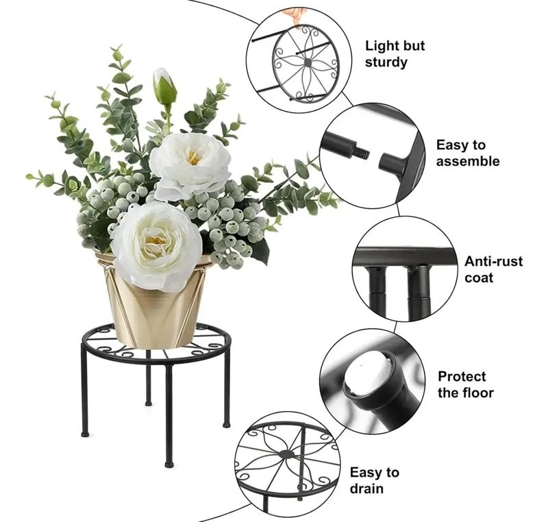 SOPORTE MACETERO RETIRABLE PARA PLANTAS DE 22 CM - 2