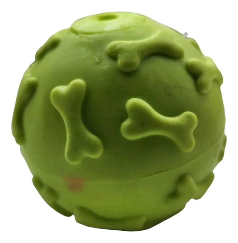 PELOTA AMARILLA RESISTENTE PARA MASCOTAS DE DIVERSION - 1