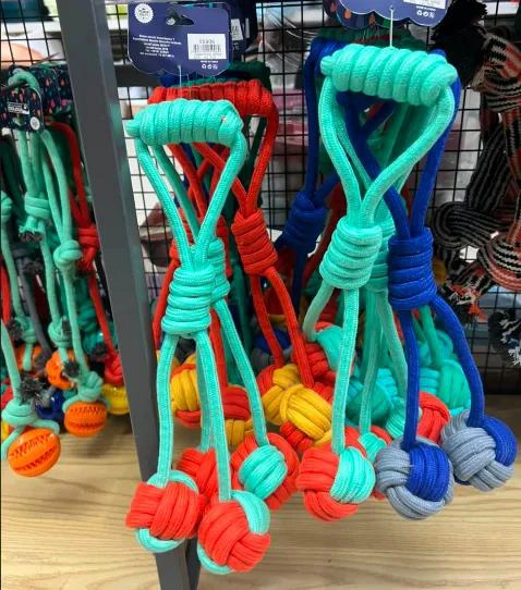 JUGUETE MORDEDOR RESISTENTE PARA PERROS CON DOBLE PELOTA - 2