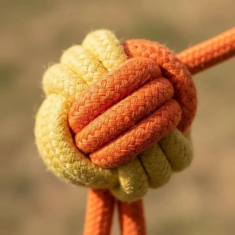 JUGUETE MORDEDOR RESISTENTE PARA PERROS CON DOBLE PELOTA - 5