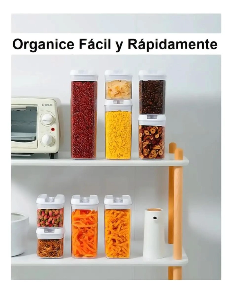 SET DE CONTENEDORES HERME TICOS PARA ALIMENTOS EN COCINA - 2