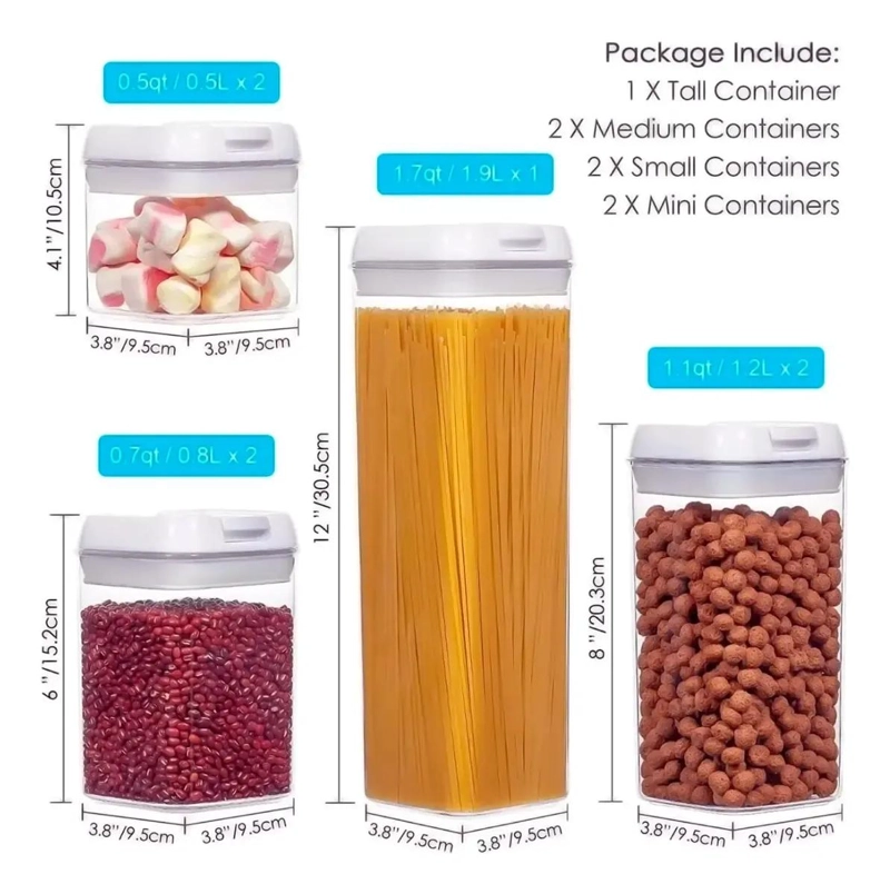 SET DE CONTENEDORES HERME TICOS PARA ALIMENTOS EN COCINA - 3