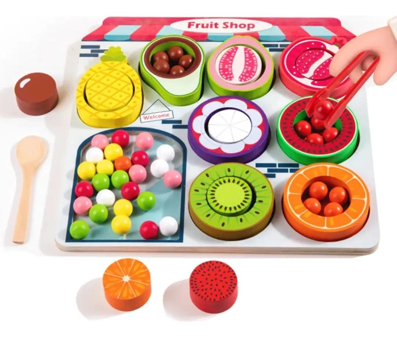 SET DE JUGUETES DIDACTICOS DE MADERA PARA APRENDIZAJE INFANTIL - 3