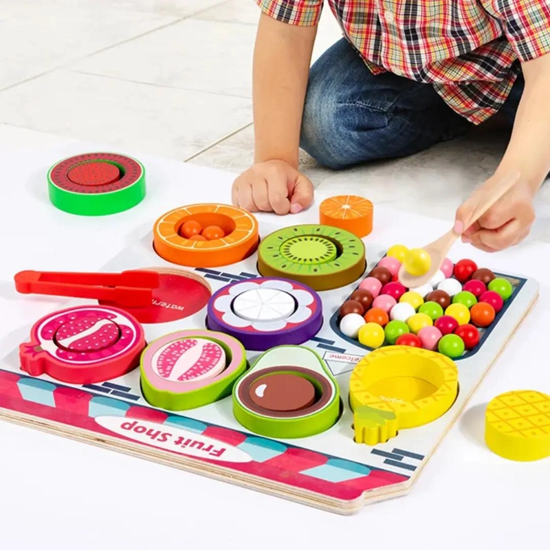 SET DE JUGUETES DIDACTICOS DE MADERA PARA APRENDIZAJE INFANTIL - 5