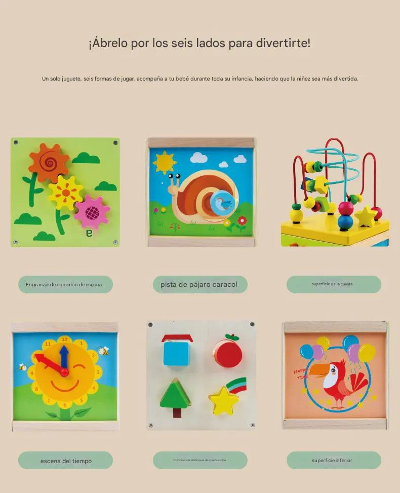 CAJA MONTESSORI MULTICOLOR CON CUENTAS EDUCATIVAS PARA NIÑOS - 4