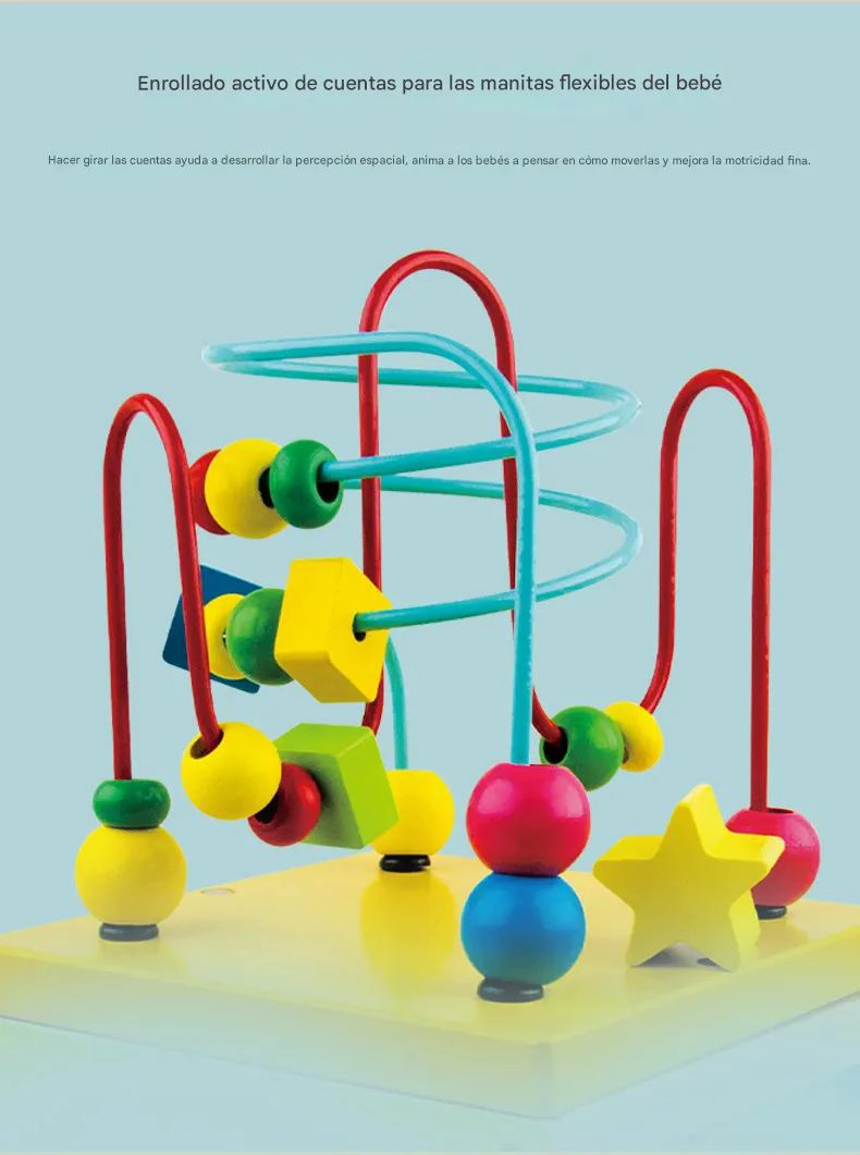 CAJA MONTESSORI MULTICOLOR CON CUENTAS EDUCATIVAS PARA NIÑOS - 9