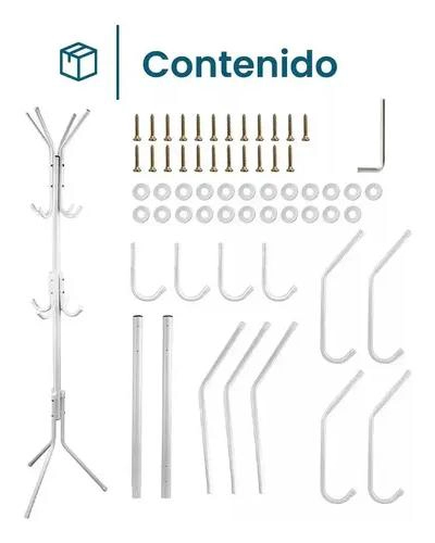 COLGADOR PERCHERO TRIPO DE METAL PARA ROPA Y ACCESORIOS - 3