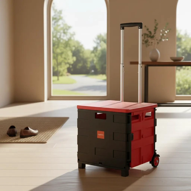 CARRITO PLEGABLE ORGANIZADOR DE PLASTICO CON RUEDAS - 1