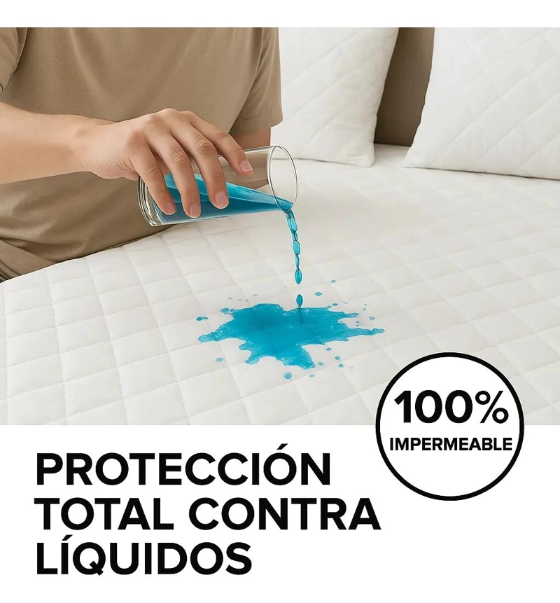 PROTECTOR IMPERMEABLE PARA COLCHON DE 1 PLAZA - 4