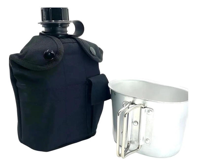CANTIMPLORA MILITAR DE PLASTICO CON CUBIERTA DE FIELTRO - 1