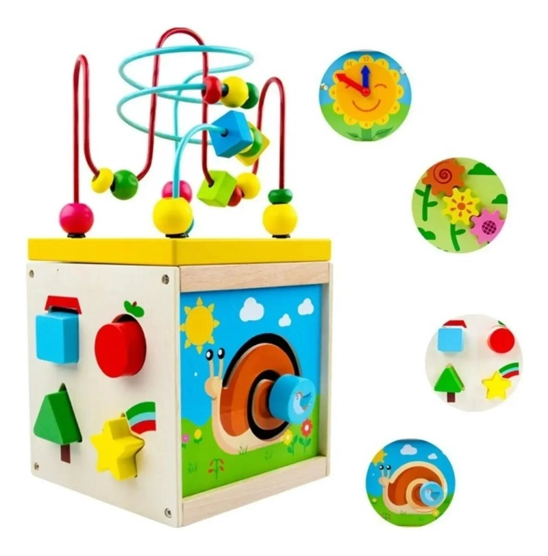 KIT DE JUGUETES DIDACTICOS DE MADERA PARA EL APRENDIZAJE INFANTIL - 1