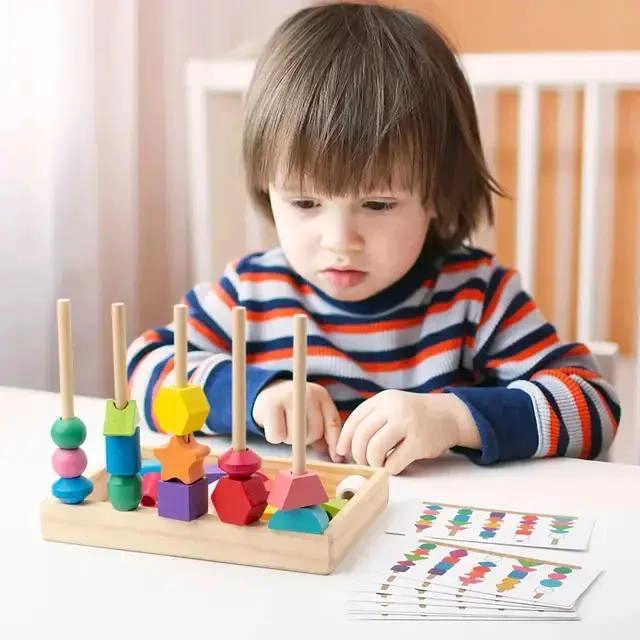 KIT DE JUGUETES DIDACTICOS DE MADERA PARA EL APRENDIZAJE INFANTIL - 3