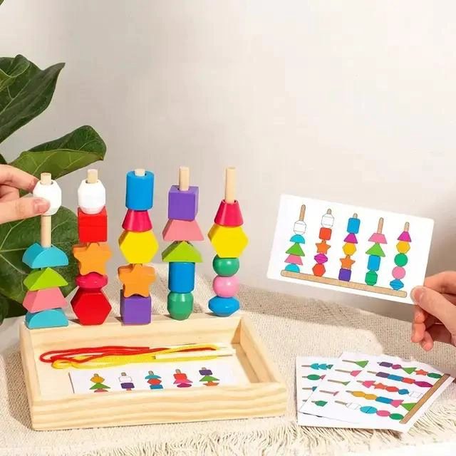 KIT DE JUGUETES DIDACTICOS DE MADERA PARA EL APRENDIZAJE INFANTIL - 4