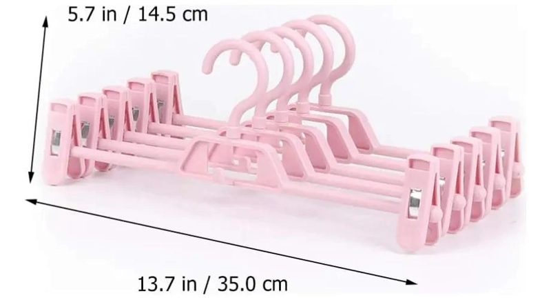 PACK DE 5 COLGADORES ANTIDESLIZANTES PARA PANTALONES CON GANCHO GIRATORIO - 2