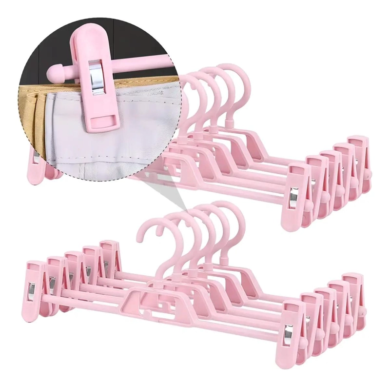 PACK DE 5 COLGADORES ANTIDESLIZANTES PARA PANTALONES CON GANCHO GIRATORIO - 5