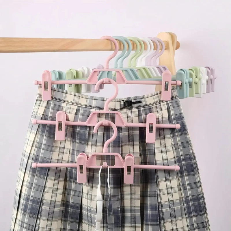 PACK DE 5 COLGADORES ANTIDESLIZANTES PARA PANTALONES CON GANCHO GIRATORIO - 9