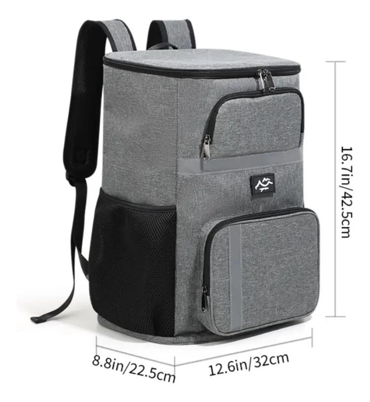 MOCHILA HIELERA IMPERMEABLE DE GRAN CAPACIDAD PARA 40 LATAS - 3