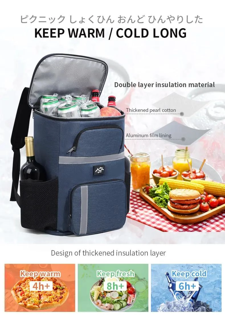 MOCHILA HIELERA IMPERMEABLE DE GRAN CAPACIDAD PARA 40 LATAS - 7