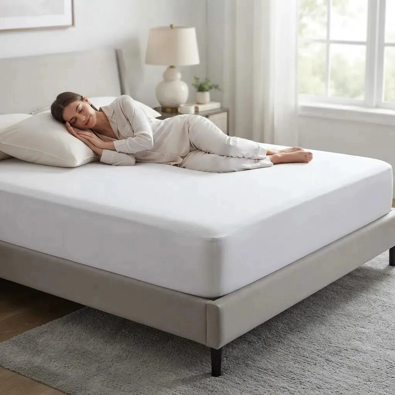 CUBRE COLCHON IMPERMEABLE 1 PLAZA COLOR BLANCO - 1