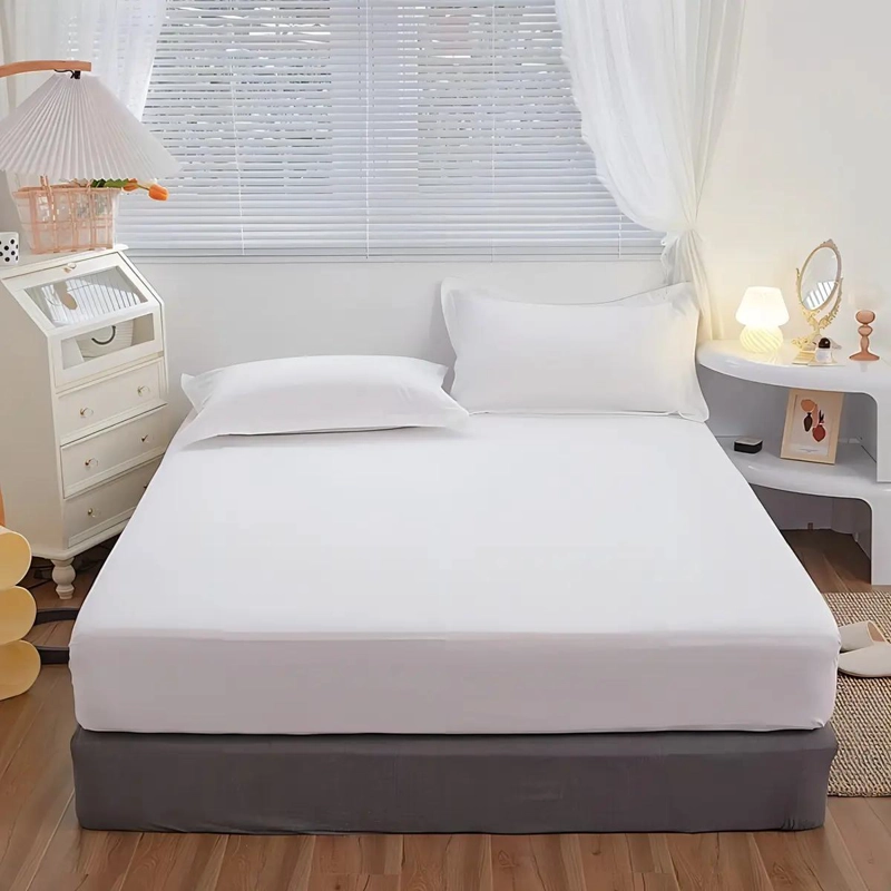 CUBRE COLCHON IMPERMEABLE 1 PLAZA COLOR BLANCO - 4
