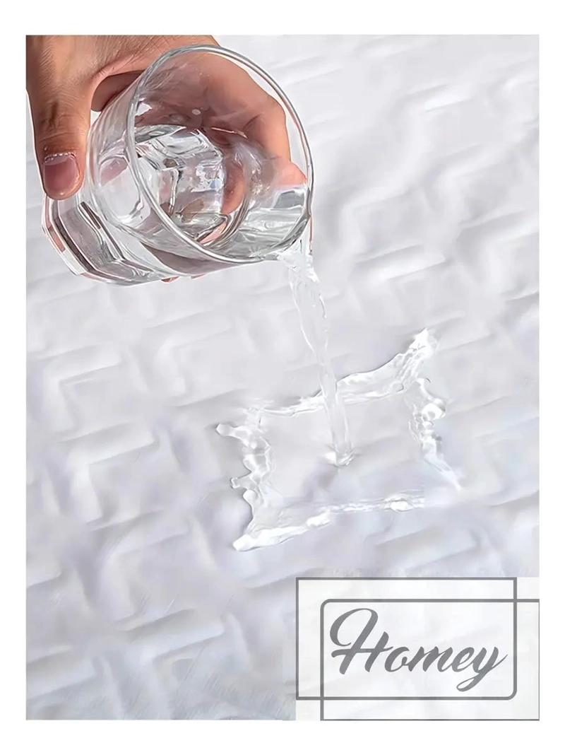 CUBRE COLCHON IMPERMEABLE 1 PLAZA COLOR BLANCO - 5