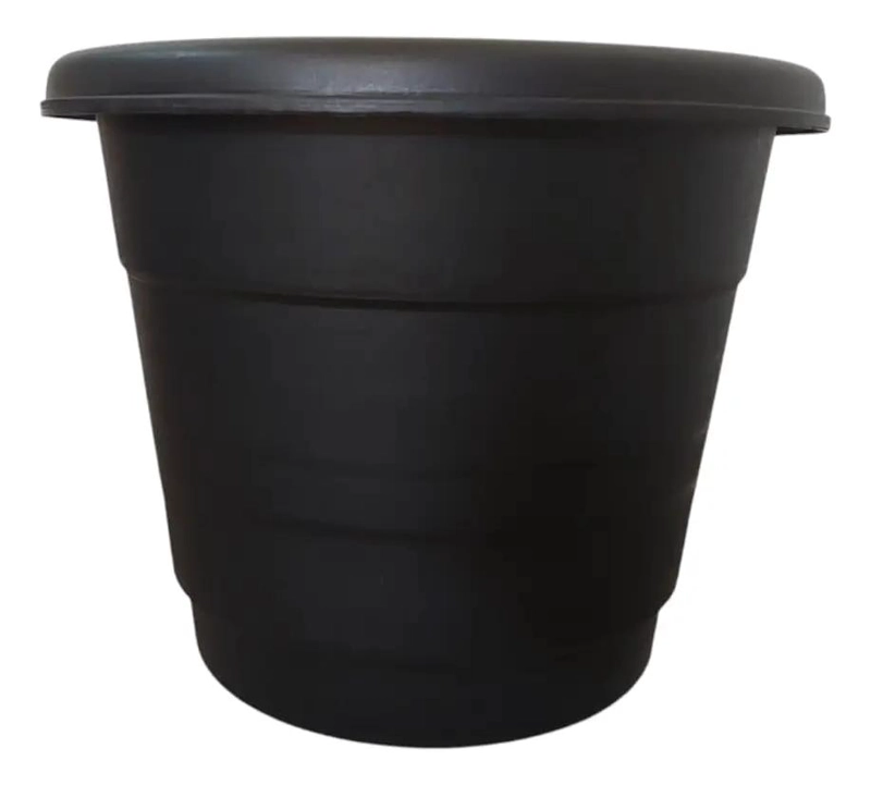PACK DE 2 MACETEROS NEGROS LISO PARA DECORACION - 2