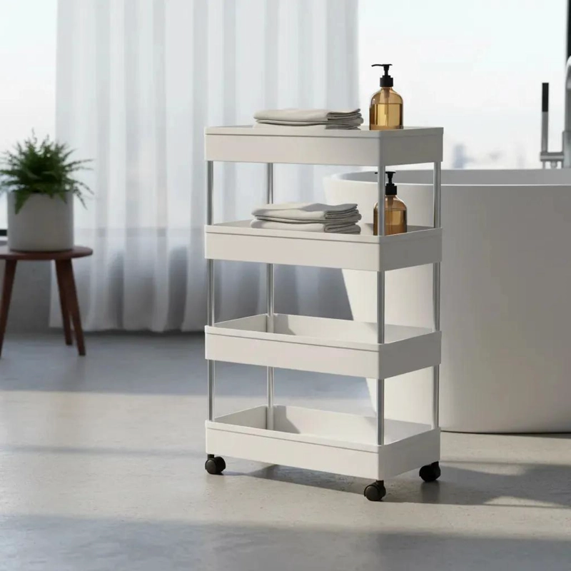 CARRITO ORGANIZADOR MULTIFUNCIONAL DE 4 NIVELES CON RUEDAS - 1