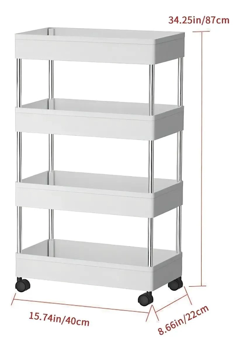 CARRITO ORGANIZADOR MULTIFUNCIONAL DE 4 NIVELES CON RUEDAS - 8