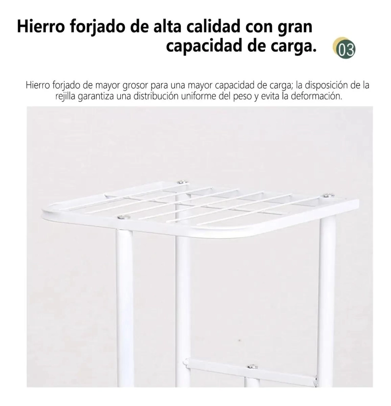 SOPORTE METALICO VERTICAL PARA 6 MACETAS EN JARDIN O BALCON - 4