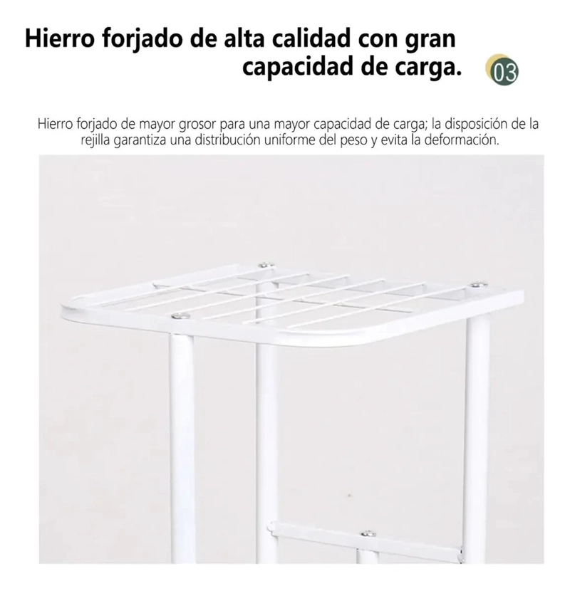SOPORTE METALICO VERTICAL PARA 6 MACETAS EN JARDIN O BALCON - 6