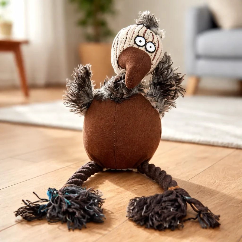 JUGUETE DE PELUCHE CONDOR PARA PERROS CON CUERDA RESISTENTE - 3