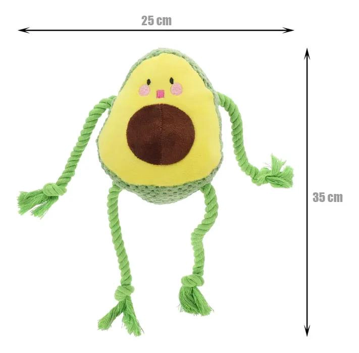 JUGUETE PELUCHE PARA PERROS CON CUERDA Y SONIDO VERDE - 2
