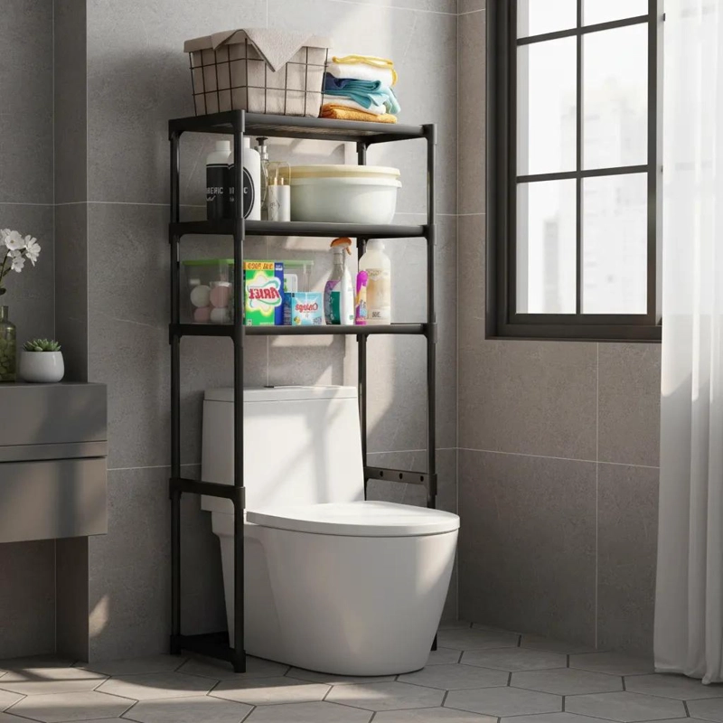 ESTANTE VERTICAL DE 3 NIVELES PARA BAÑO Y LAVADORA - 1