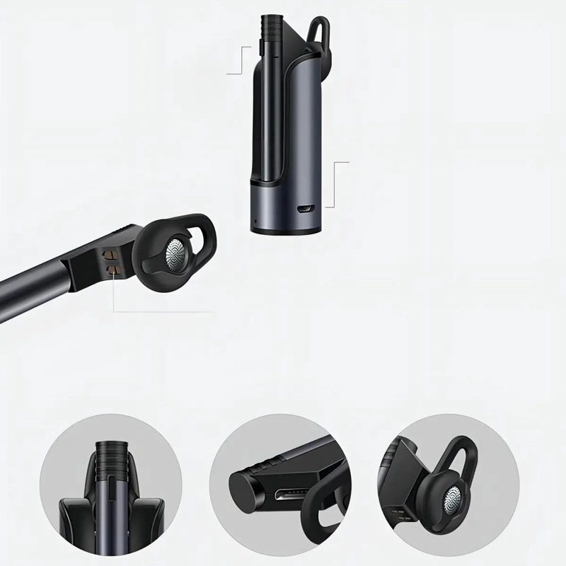 AUDIFONOS IN-EAR BLUETOOTH CON MICROFONO Y BASE DE CARGA ROSA ORO - 8