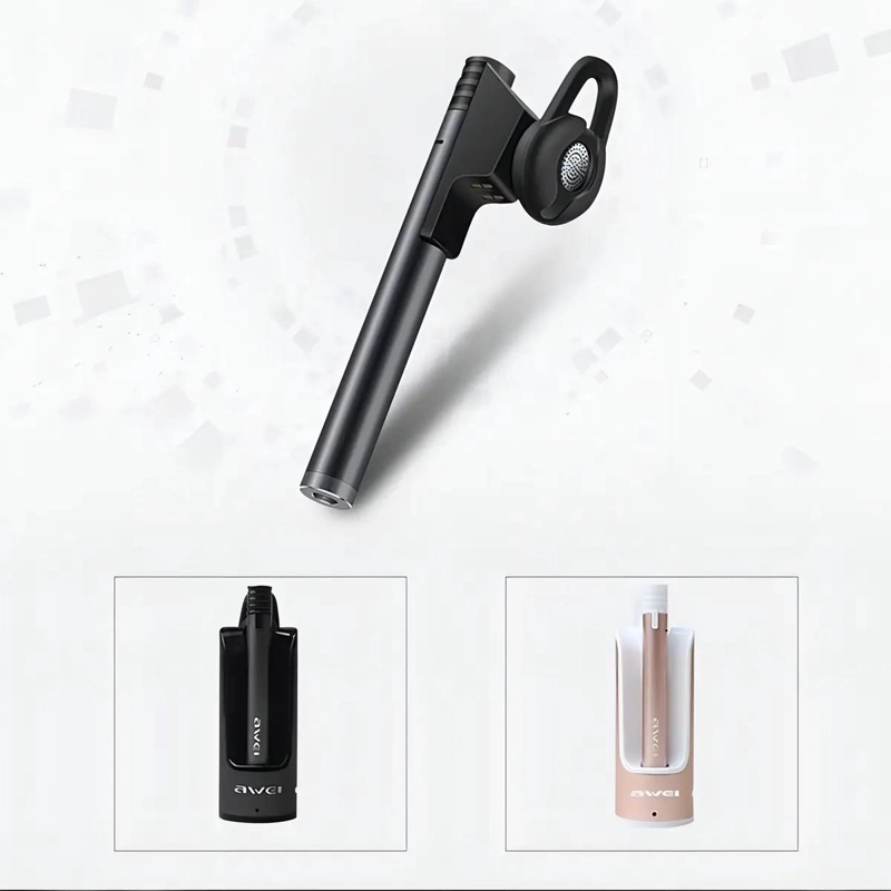 AUDIFONOS IN-EAR BLUETOOTH CON MICROFONO Y BASE DE CARGA ROSA ORO - 9