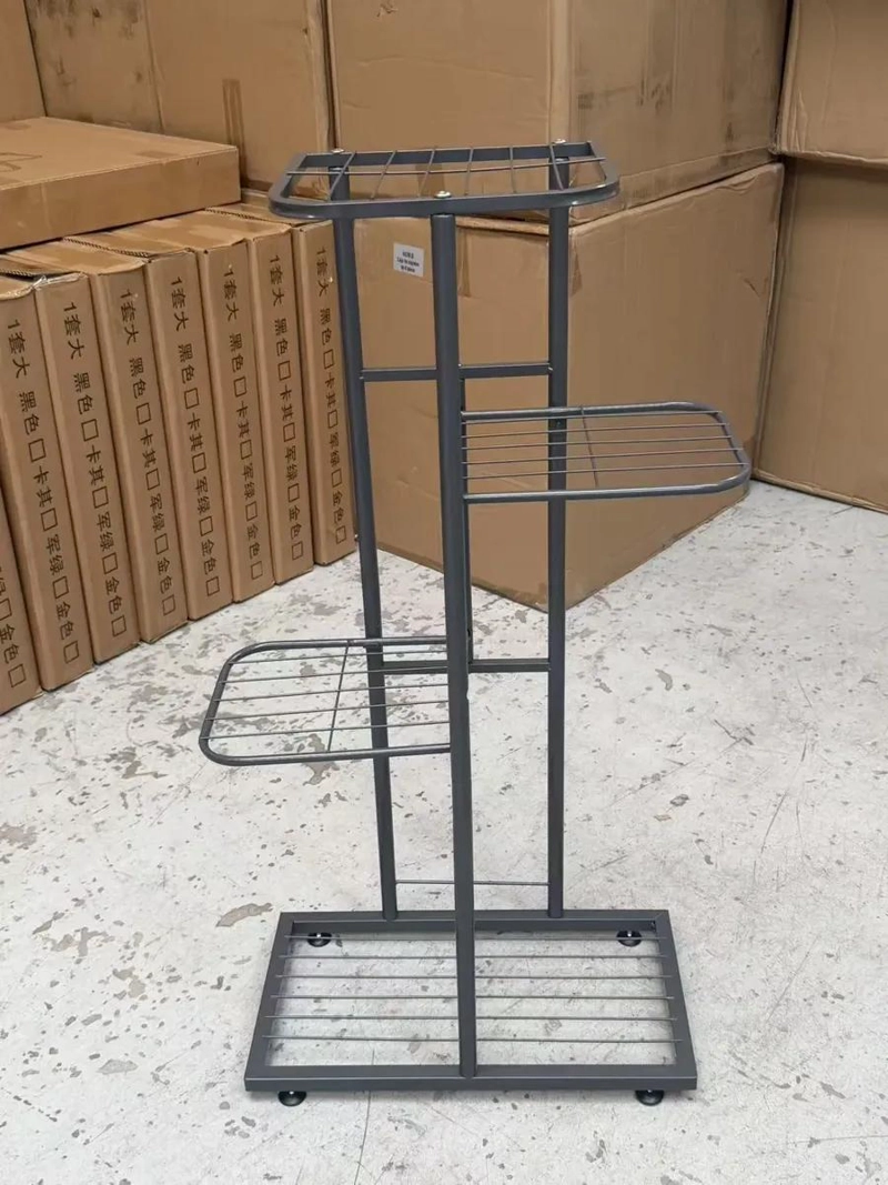 SOPORTE METALICO PARA 5 MACETAS CON 4 NIVELES Y DISEÑO RESISTENTE - 2