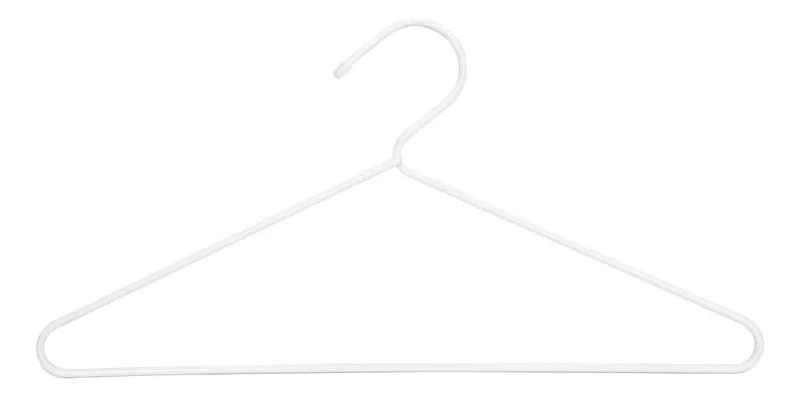 SET DE 5 COLGADORES DE PLASTICO BLANCO PARA ROPA - 2