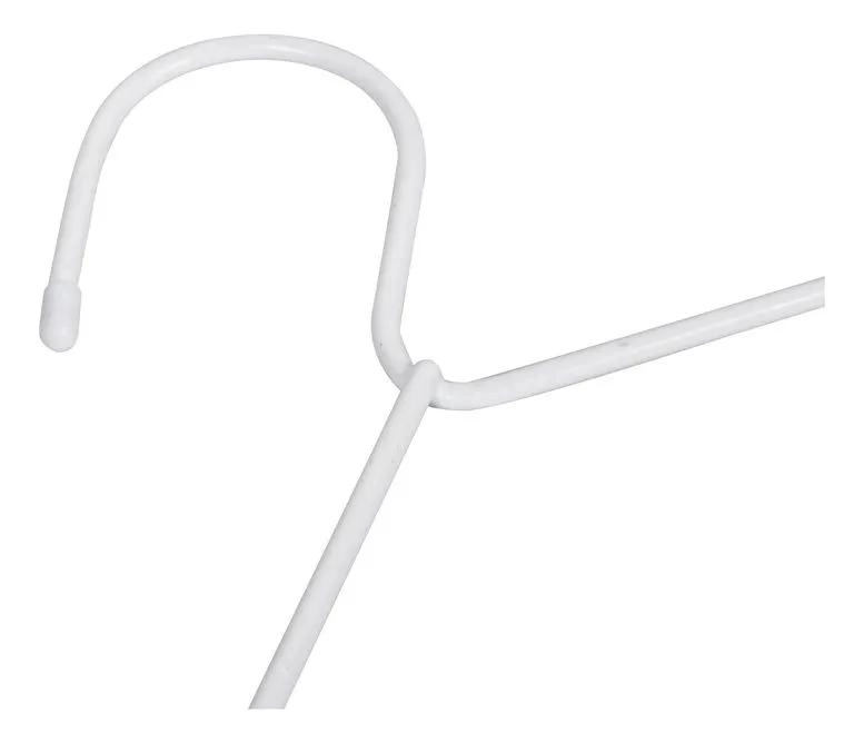 SET DE 5 COLGADORES DE PLASTICO BLANCO PARA ROPA - 3