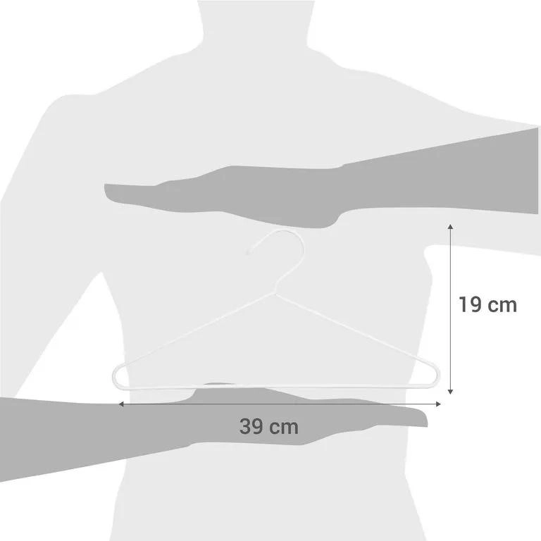 SET DE 5 COLGADORES DE PLASTICO BLANCO PARA ROPA - 4