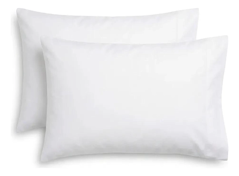 PACK DE DOS FUNDAS DE ALMOHADA MICROFIBRA 50X70CM COLOR BLANCO - 1