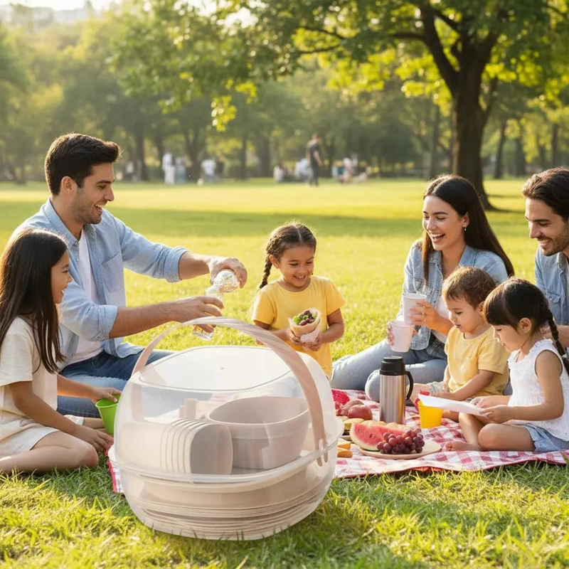 SET DE PICNIC COMPLETO PARA 6 PERSONAS CON 48 PIEZAS - 1