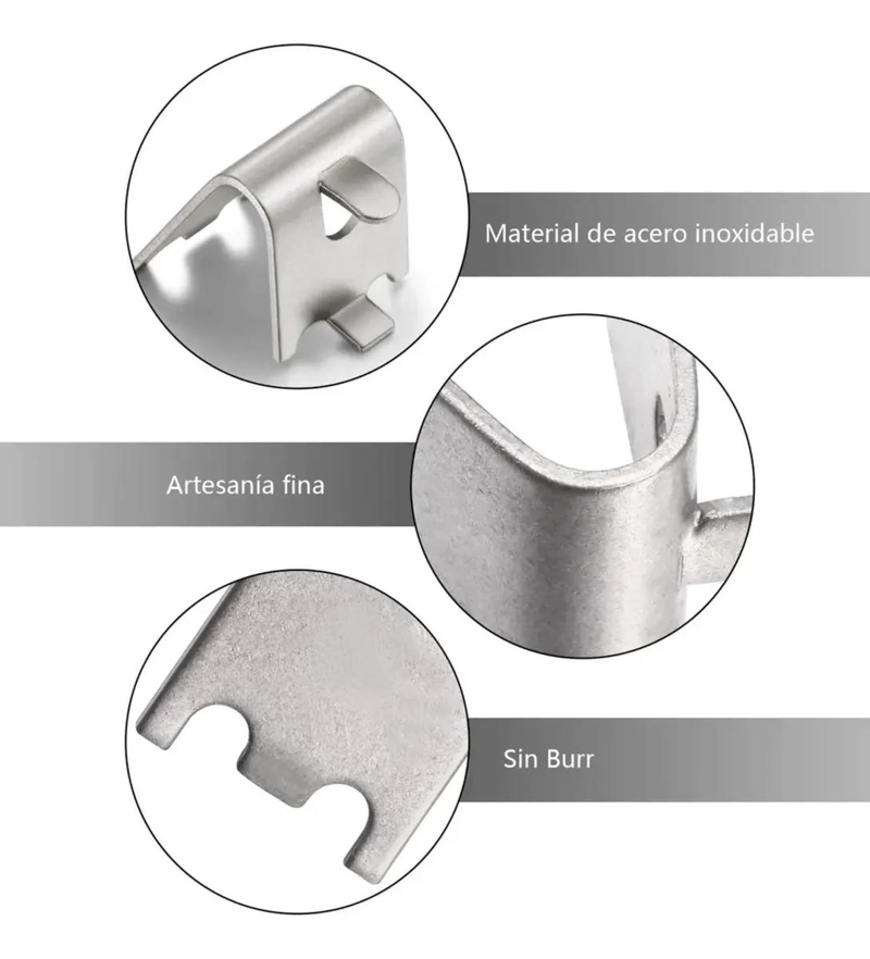 GANCHOS DE ACERO INOXIDABLE PARA REFRIGERACION, PAQUETE DE 12 - 9