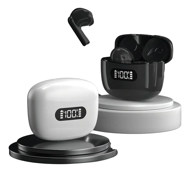 AUDIFONOS BLUETOOTH HIFI CON PANTALLA LED Y ESTUCHE DE CARGA - 2